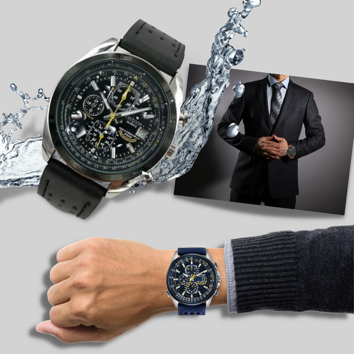 Herre armbåndsur med kvarts Elegant stil med vannbestandig design