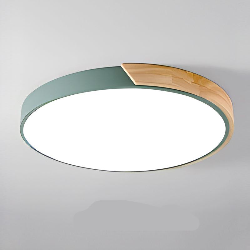 Rund Nordic Macaron-taklampe i tre