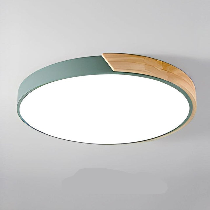 Rund Nordic Macaron-taklampe i tre