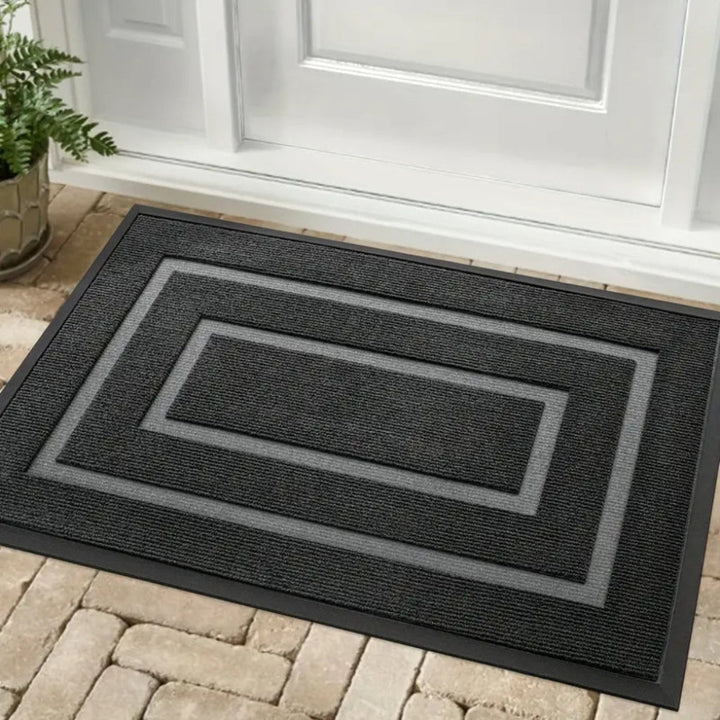 Durable, waterproof rubber door mat for all seasons