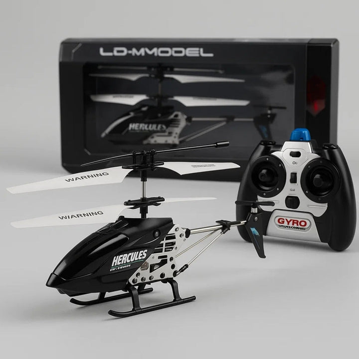 Mini RC-helikopter med gyroskop og metallramme