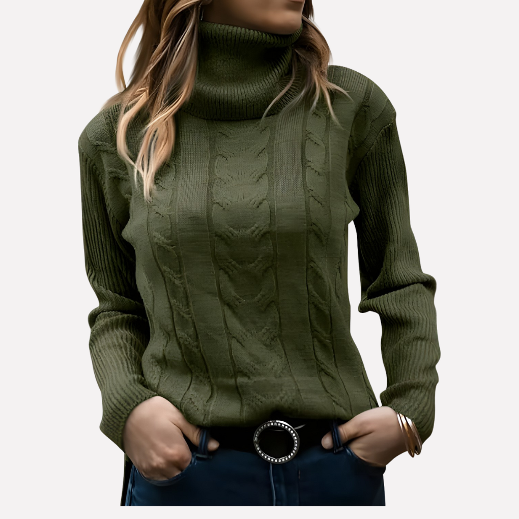 Kvinners Turtleneck Pullover – Avslappet Hverdag Stil