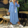Long-sleeved denim dress for effortless everyday style