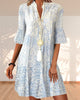 Bohemian Midi Dress in Ibiza Style