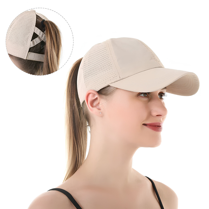Pustende unisex mesh sports baseball cap med justerbar passform