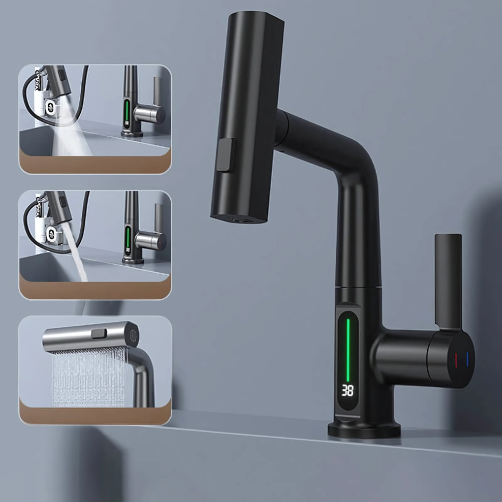 Flexibler LED-Wasserhahn für Küche und Bad