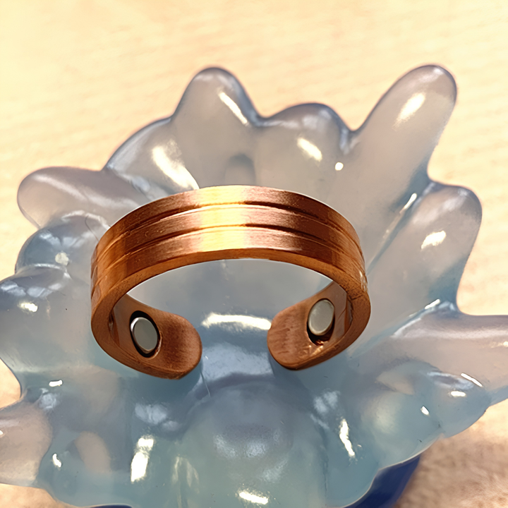 Fransk-Stil Katt-Øye Sten Kobber Magnetisk Ring