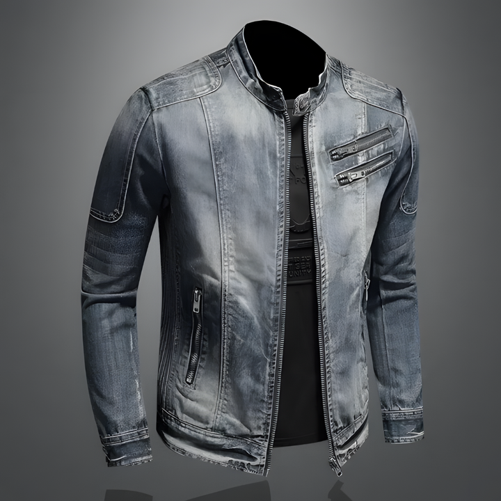 Retro denim jacket for men with timeless style