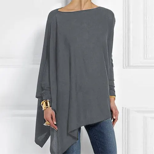 Langärmlige Bluse mit klassischem Schnitt und weichem Finish