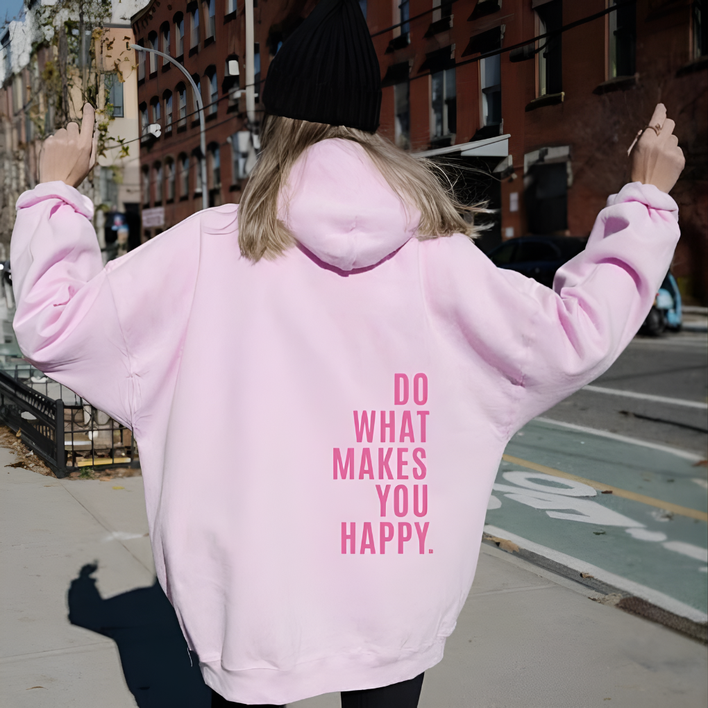 Printed cozy hoodie