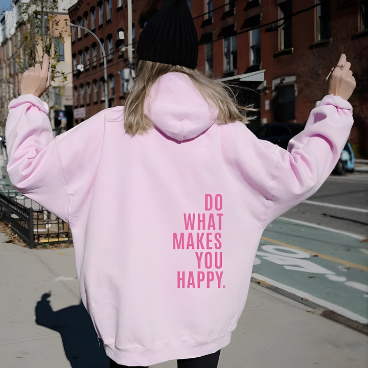 Printed cozy hoodie