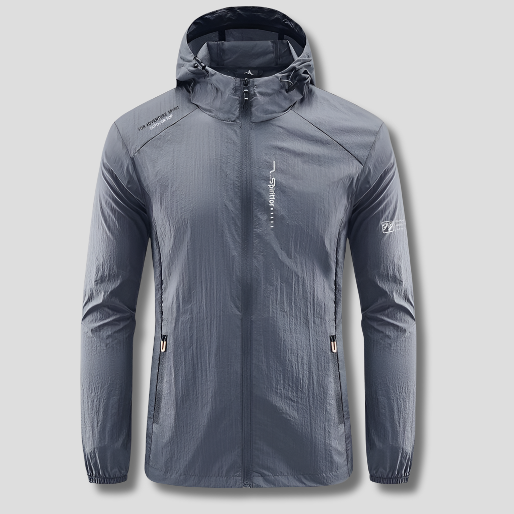 Ultralett, vind- og soltett sommerjakke med hette for menn