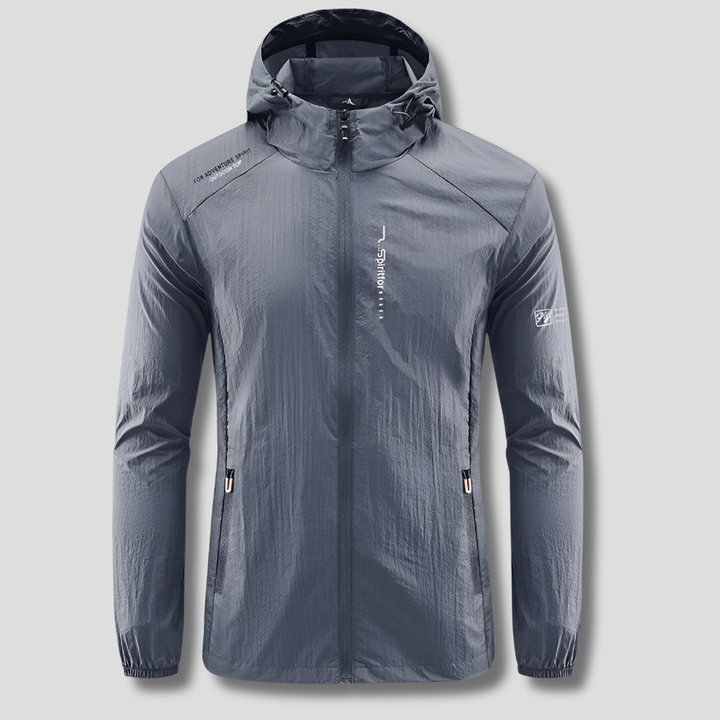 Ultralett, vind- og soltett sommerjakke med hette for menn