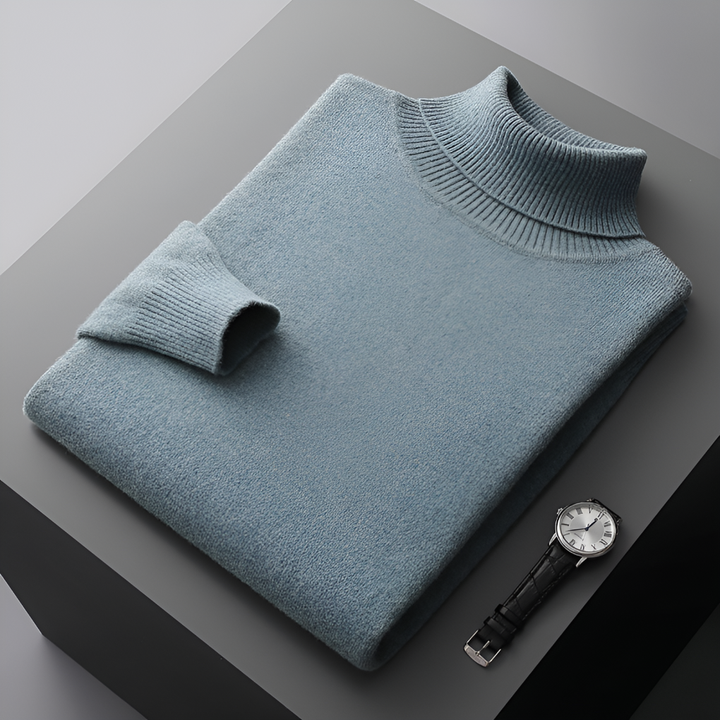 Høy- kvalitet Herre Fin Ull Turtleneck Genser