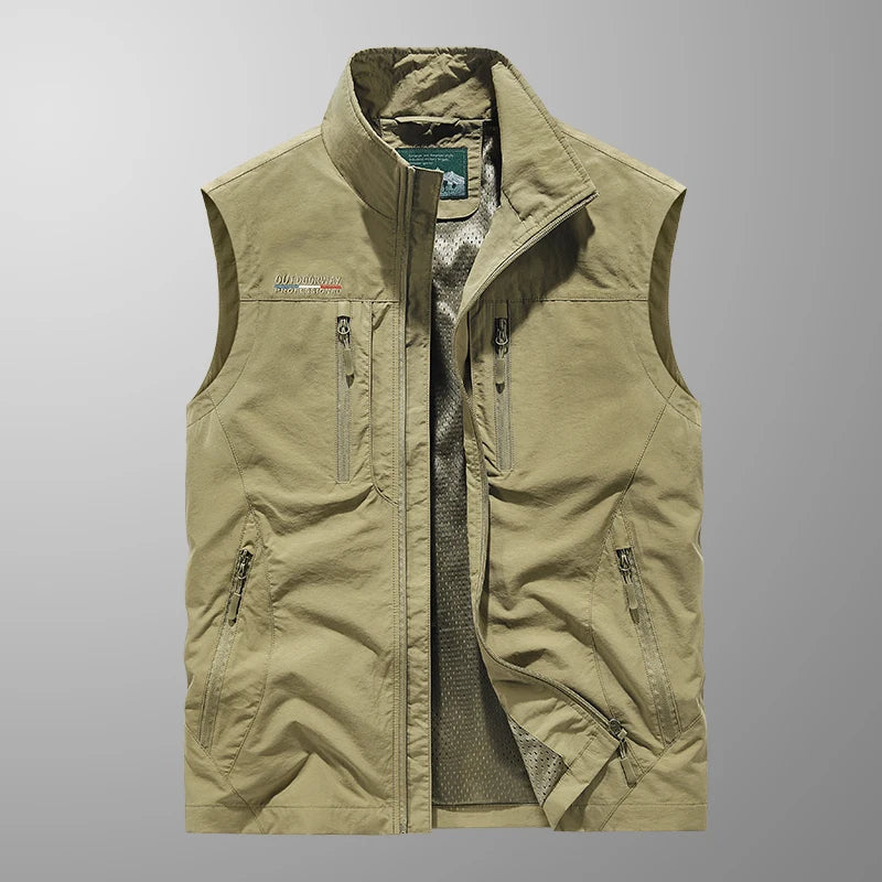 Pustende Multi-Lomme Vest for Menn