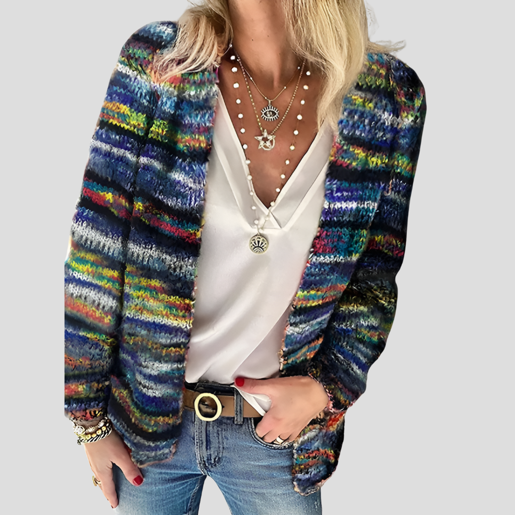 Strikket Fargerik Cardigan