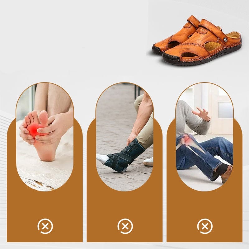 Classic Men's Leather Sandals – Timeless Comfort and Style