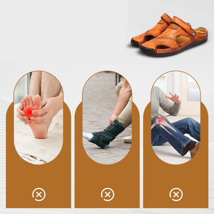 Classic Men's Leather Sandals – Timeless Comfort and Style