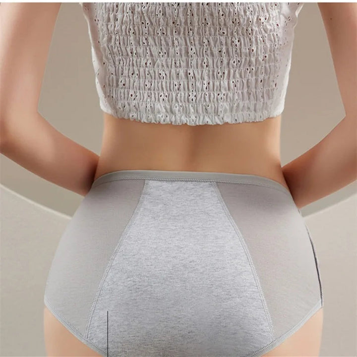 Leak-proof menstrual underwear with high waist