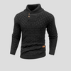 Half-collar sweater with buttons for men