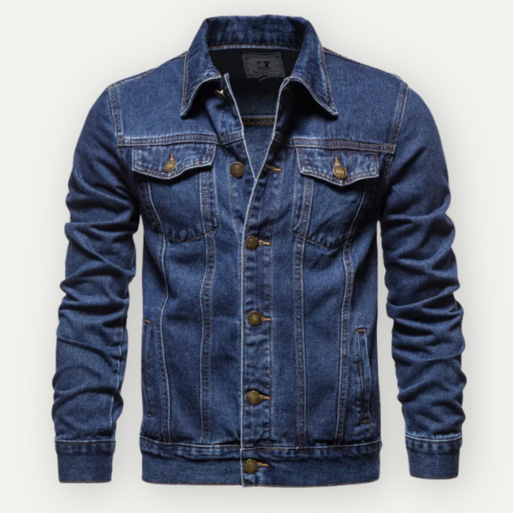 Herre Denim Truckerjakke  Klassisk Stil til Hverdags