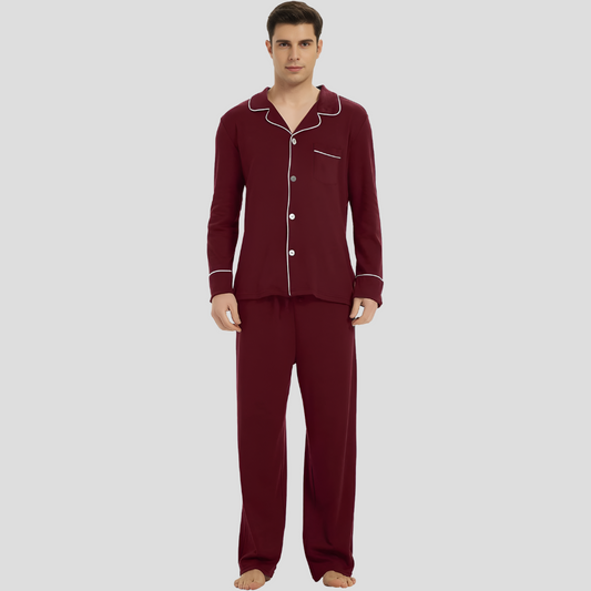Comfortable Cotton Men's PajamasKomfortabel bomullspyjamas for menn
