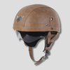 Vintage motorsykkelhjelm med uttrekkbart visir