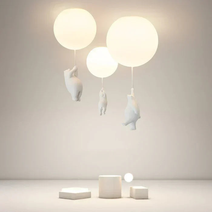 Takplafond for barn med bjørn og ball | CloudBea
