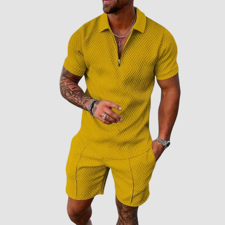 To-Delt Sommer Sett for Menn Uformell Komfort Designet for Sommerdager