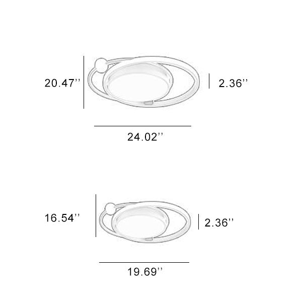 Rund LED-taklampe | Nordisk minimalistisk design