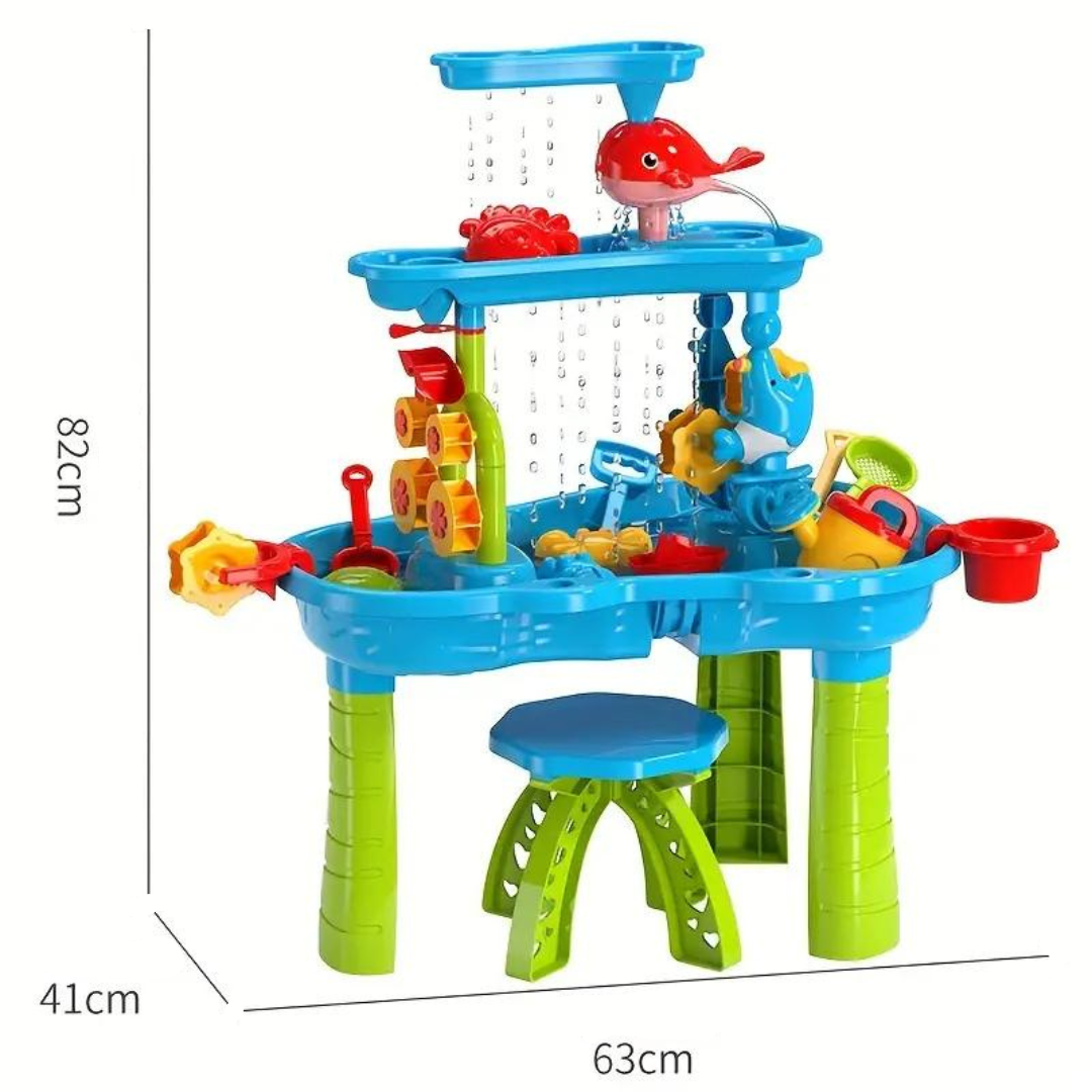 SplashTower sand- og vannbord i tre nivåer