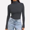 Kvinners Turtleneck Langermet Top