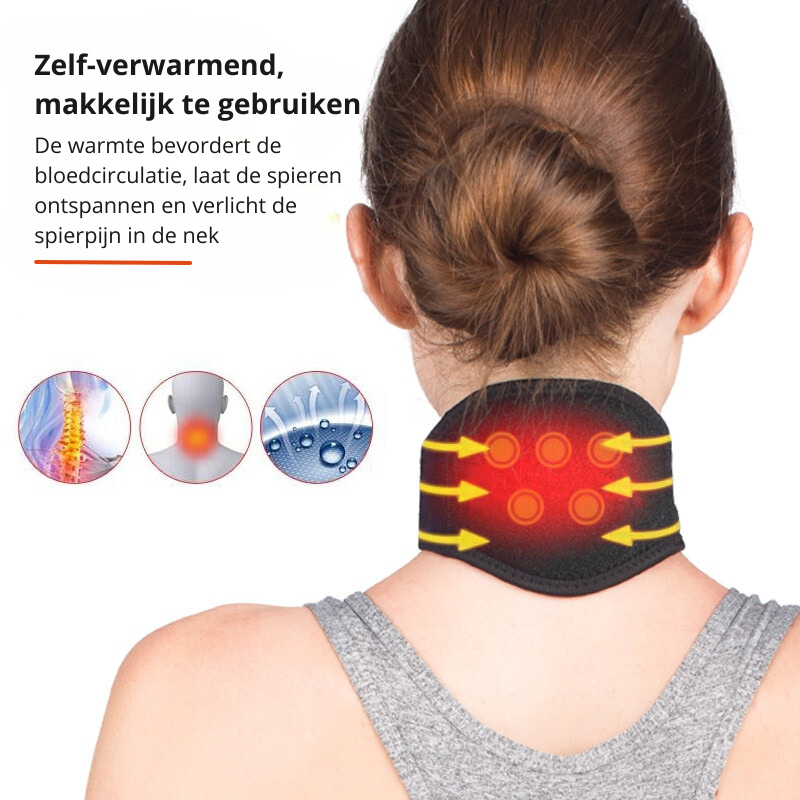 VitalTherm nakkekrage | Med turmalin og magneter | Selvvarmende og smertelindrende