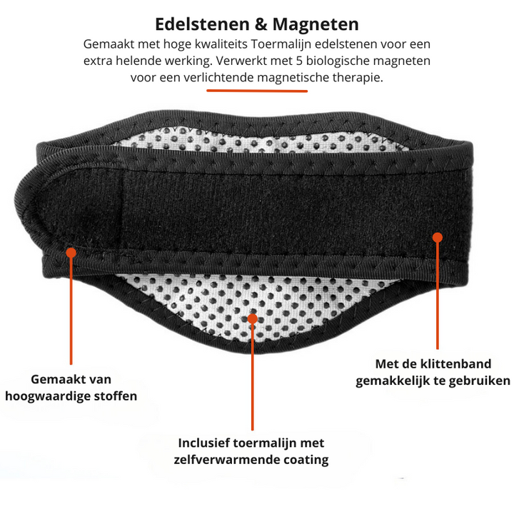 VitalTherm nakkekrage | Med turmalin og magneter | Selvvarmende og smertelindrende