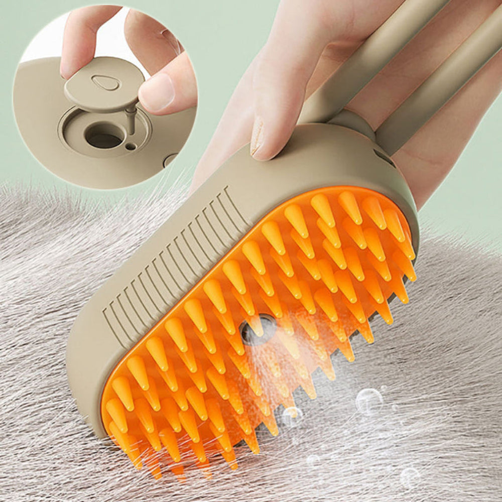 3 In 1 Electric Steam Pet Brush For Cats Dogs
