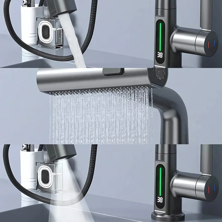 Flexibler LED-Wasserhahn für Küche und Bad