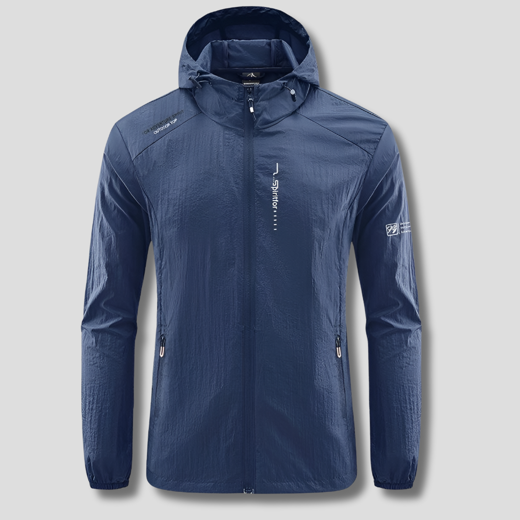 Ultralett, vind- og soltett sommerjakke med hette for menn