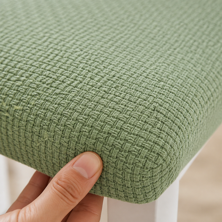 Vanntette elastiske vevde stolovertrekk, sklisikker jacquard-polyester