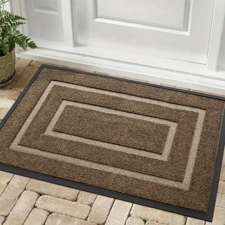 Durable, waterproof rubber door mat for all seasons