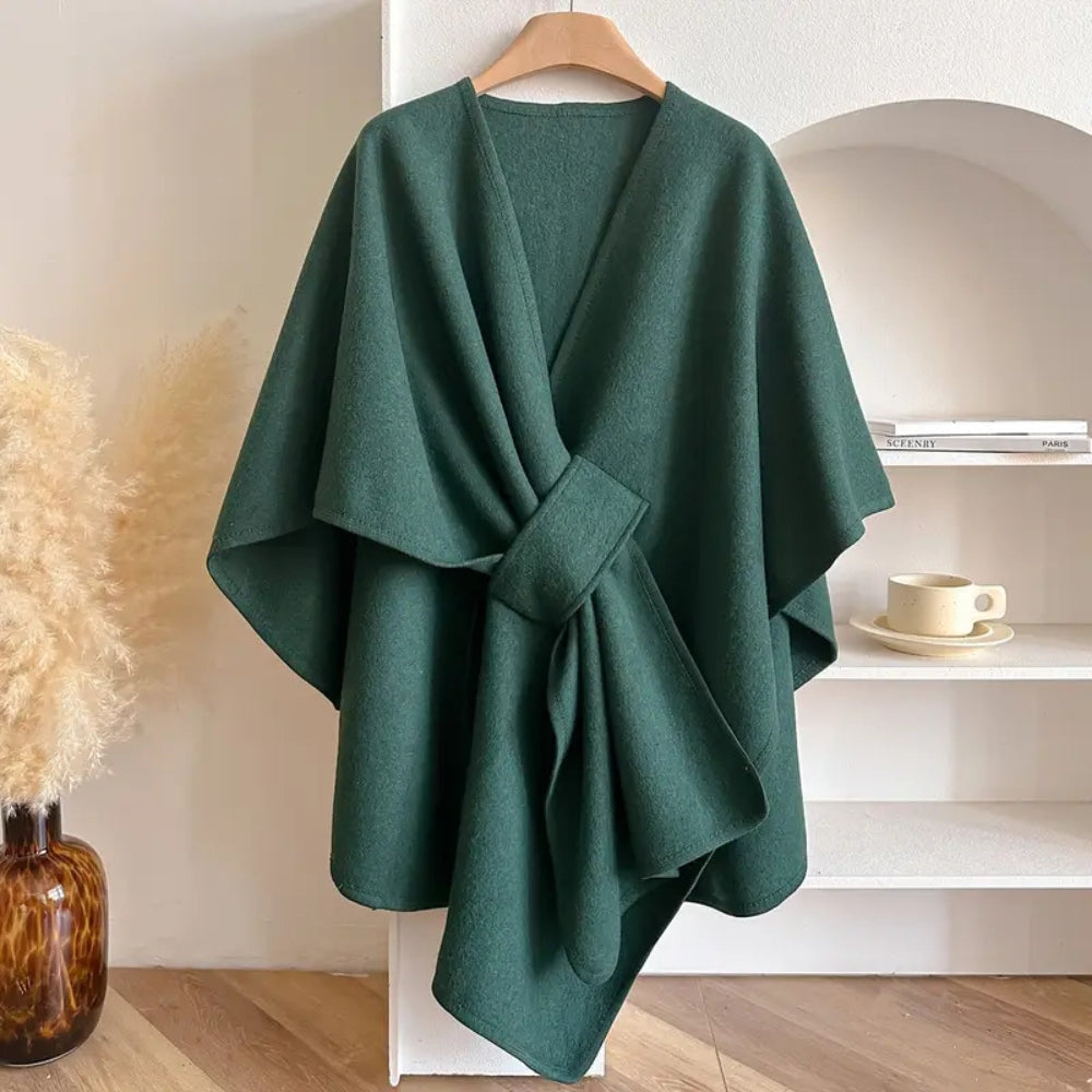 Windproof shawl coat for women