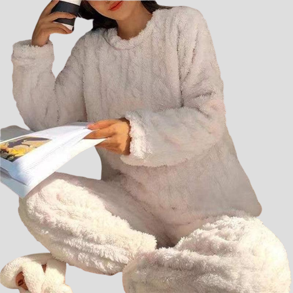 Fleece pyjamassett for kvinner