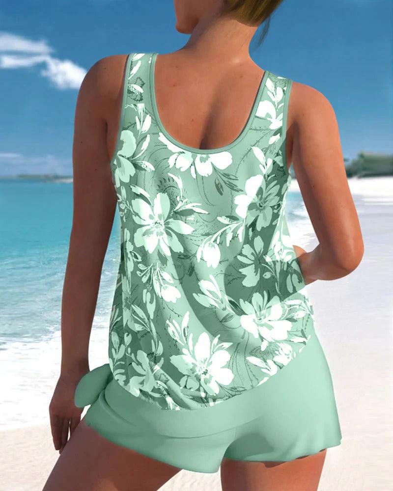 Tankini swimsuit set for women in two pieces
