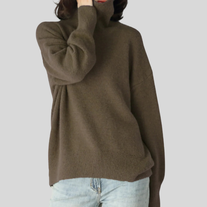 Modern high-neck sweater for women – Upgraded layer for cold weather