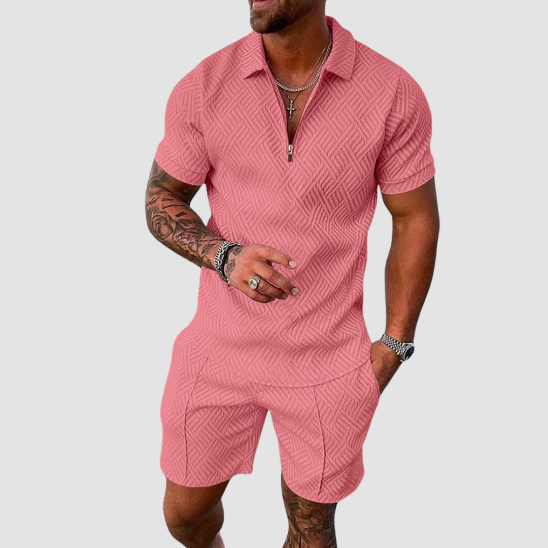 To-Delt Sommer Sett for Menn Uformell Komfort Designet for Sommerdager
