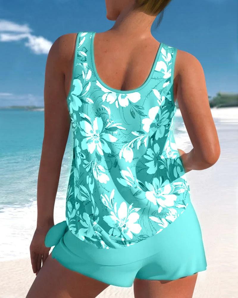 Tankini swimsuit set for women in two pieces
