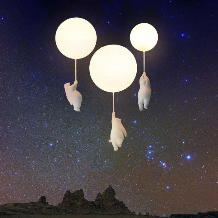 Takplafond for barn med bjørn og ball | CloudBea