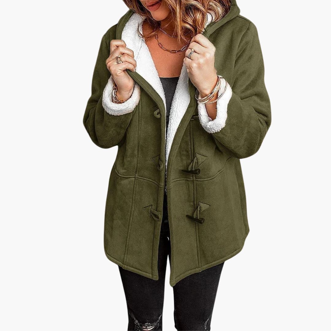 Kvinners Hettefrakk – Toggle Front Stil