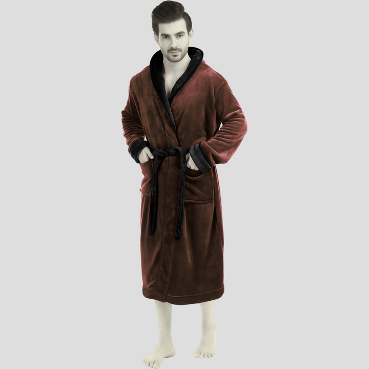 Comfortable fleece bathrobe for men