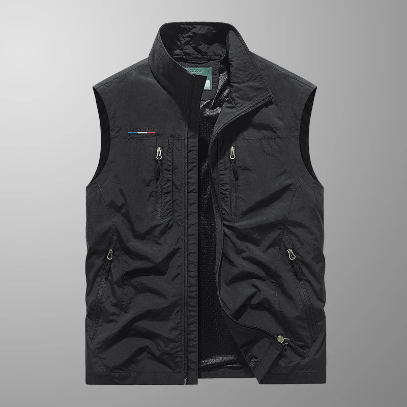 Pustende Multi-Lomme Vest for Menn