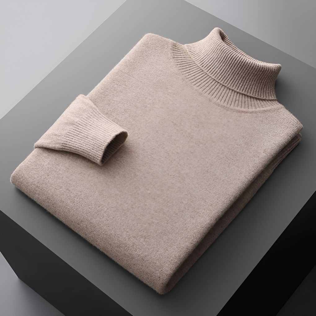 Høy- kvalitet Herre Fin Ull Turtleneck Genser